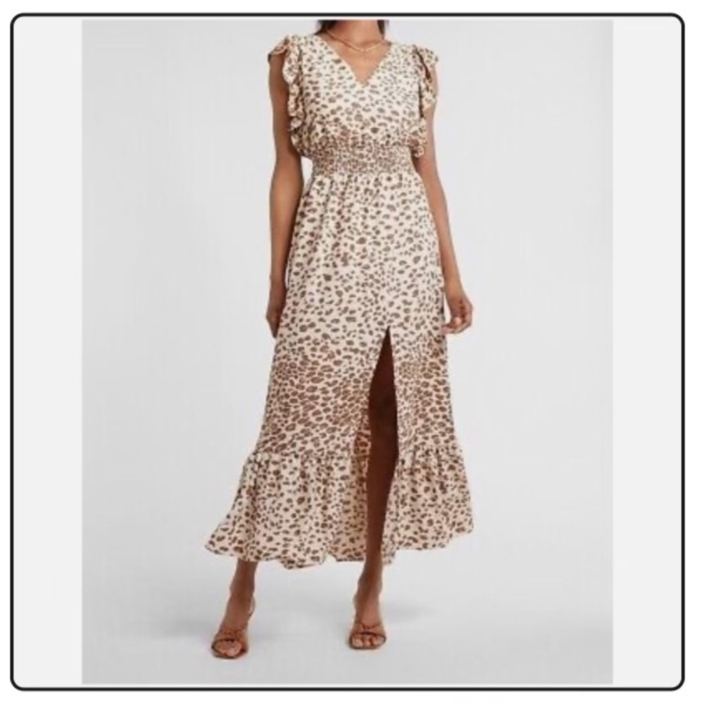 Leopard print maxi dress